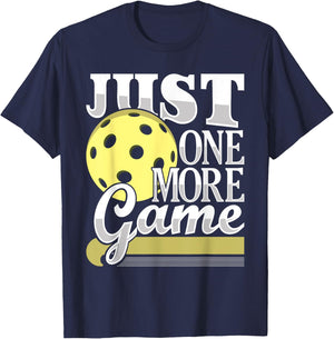 Just One More Game - Funny Pickleball Player Paddleball T-Shirt - T-Shirt | Navy