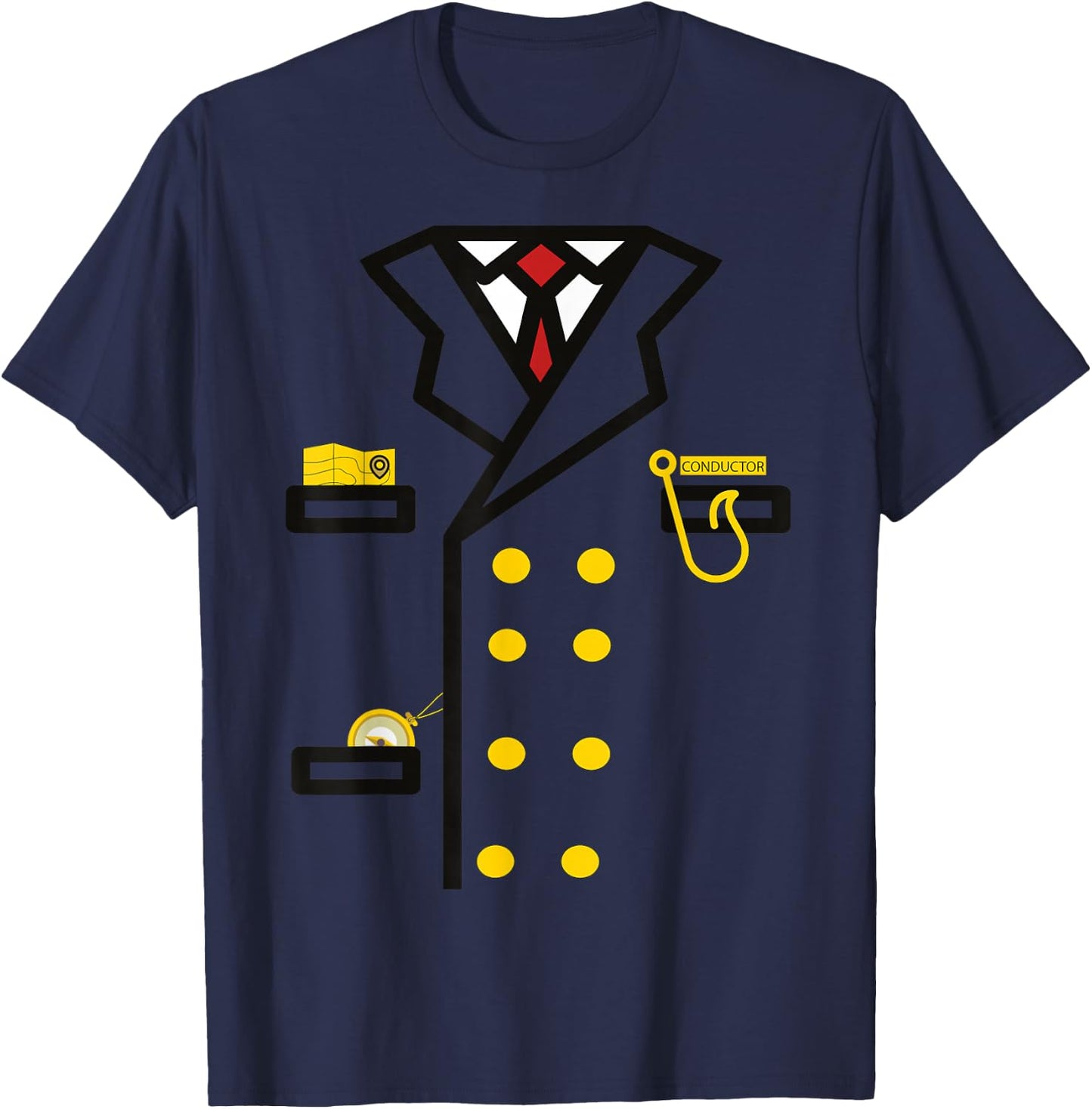 Fantabulous Acc Train Conductor Adult & Kids - Funny Halloween Costume T-Shirt - T-Shirt | Navy