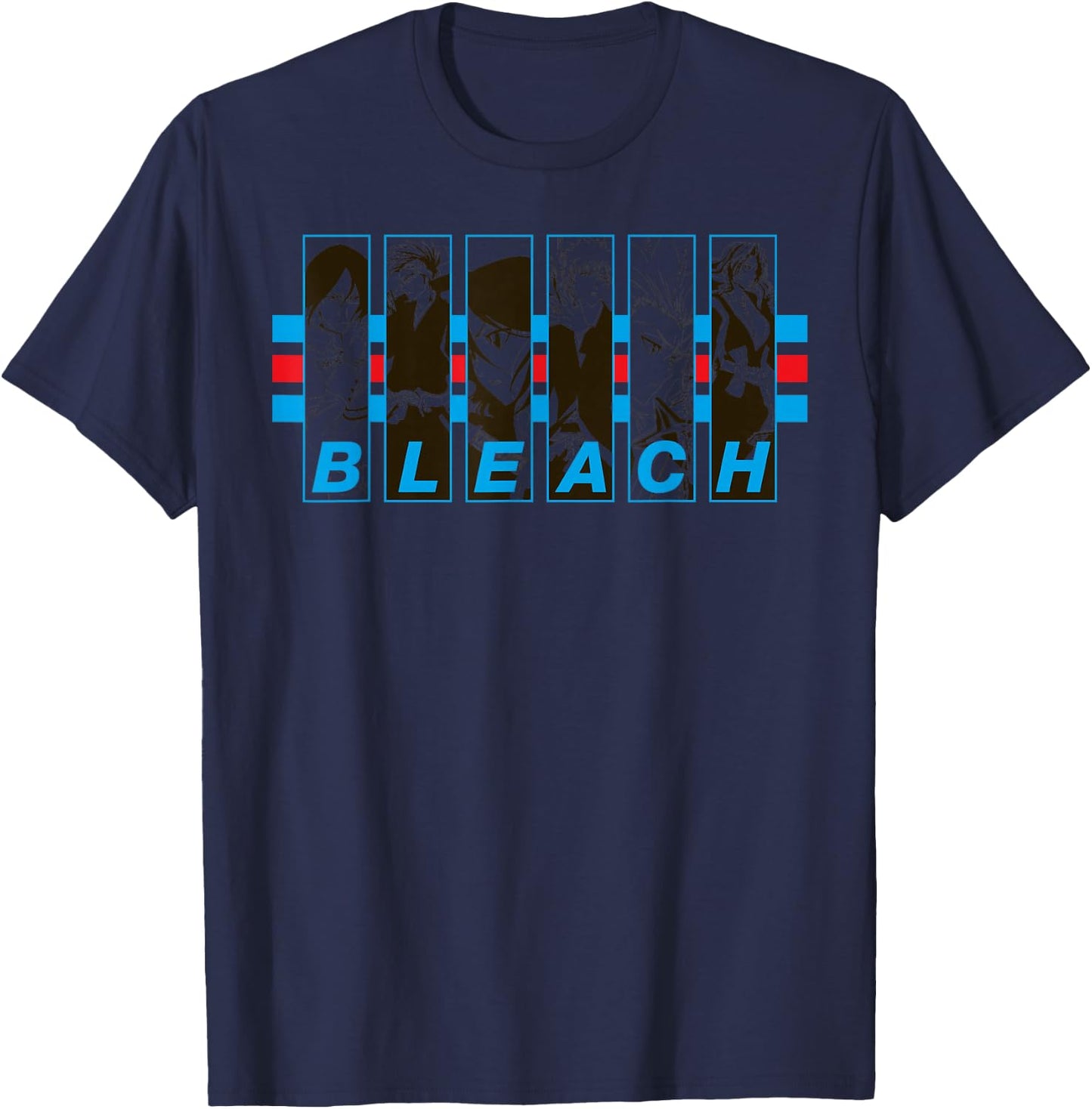 Bleach 5 Character Frames Anime T-Shirt - T-Shirt | Navy
