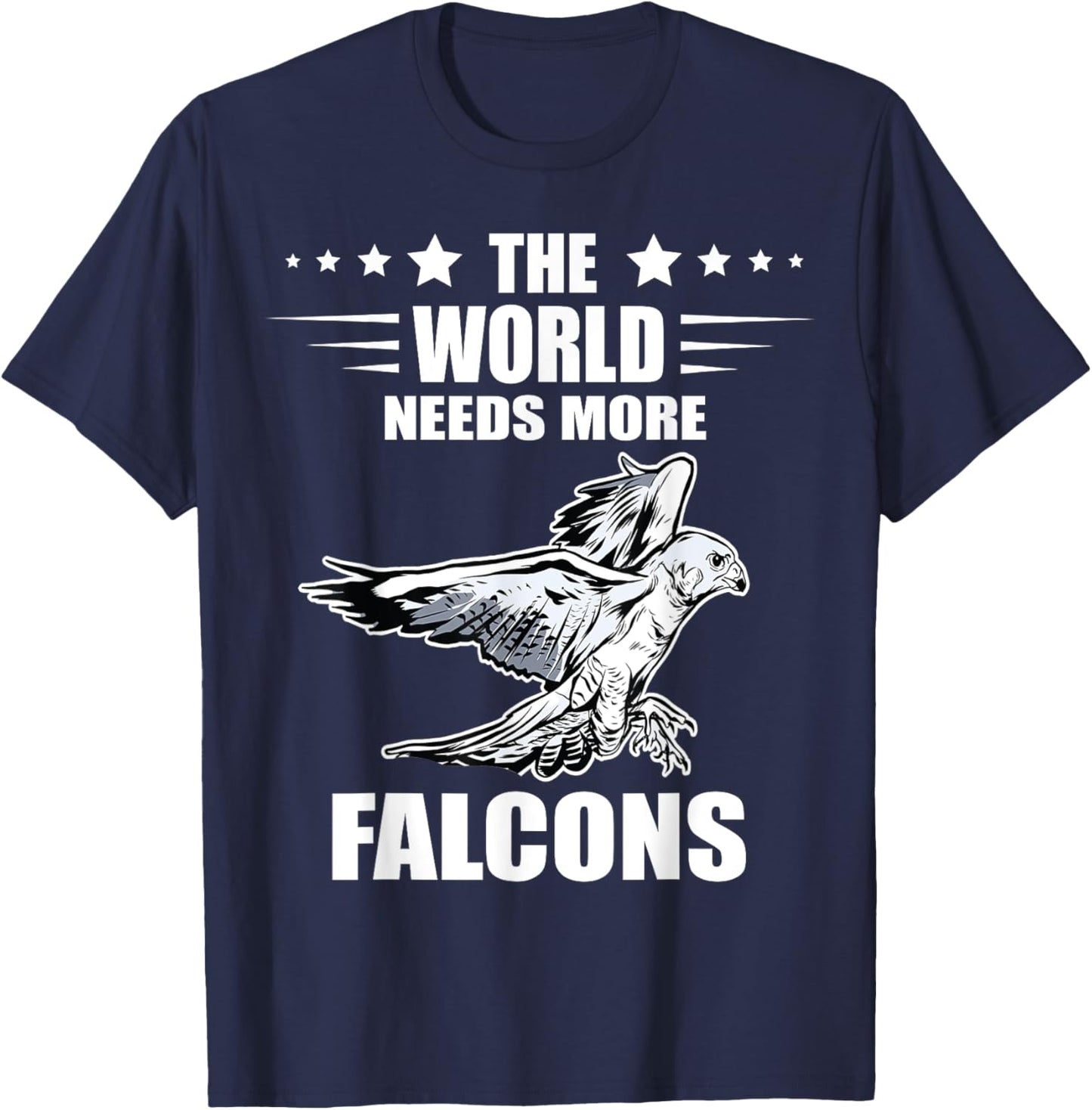 The World Needs More Falconry Falcon Hunter Falcon Flying T-Shirt - T-Shirt | Navy