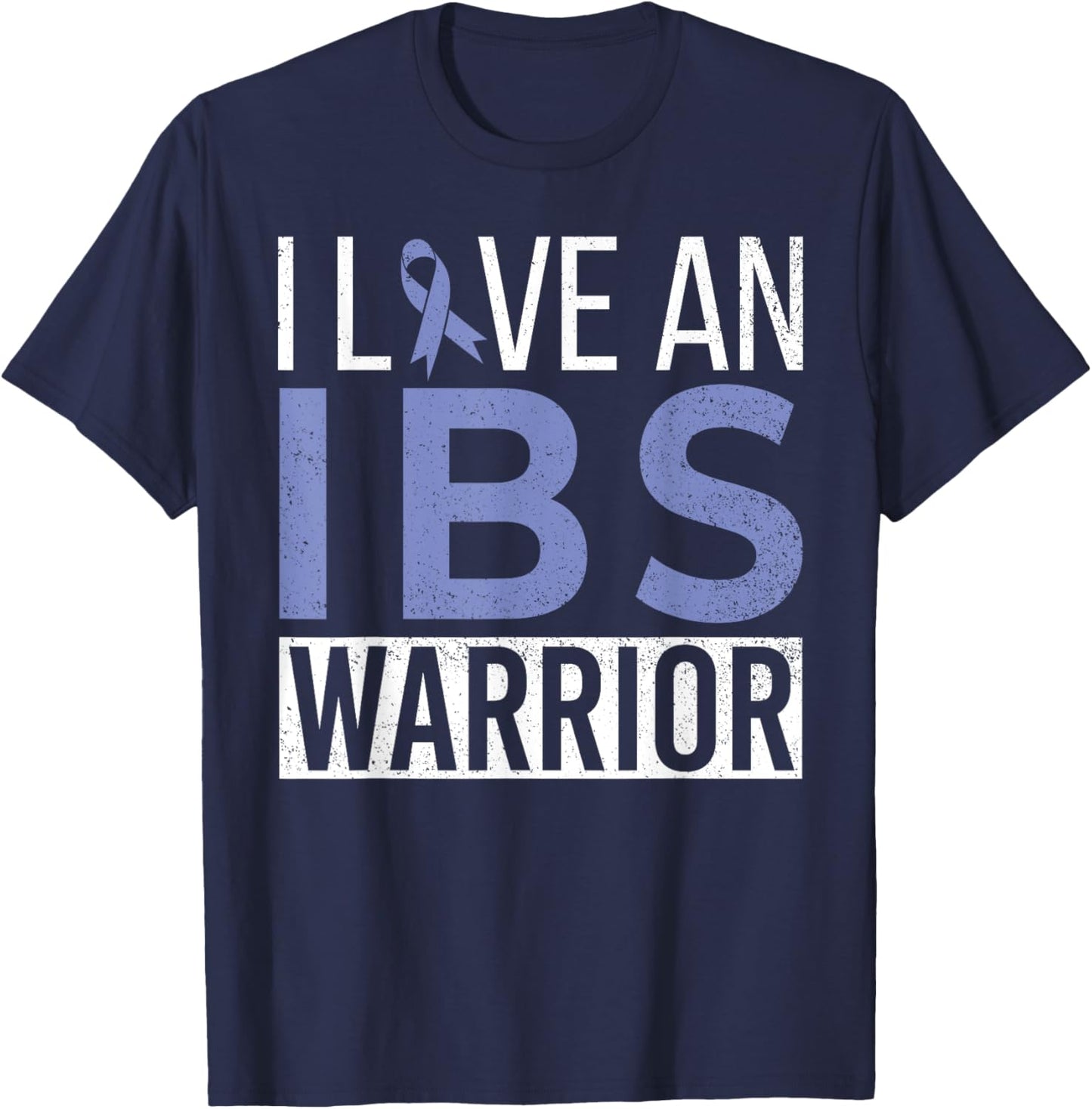 I Love An IBS Warrior Irritable Bowel Syndrome IBS Awareness T-Shirt - T-Shirt | Navy