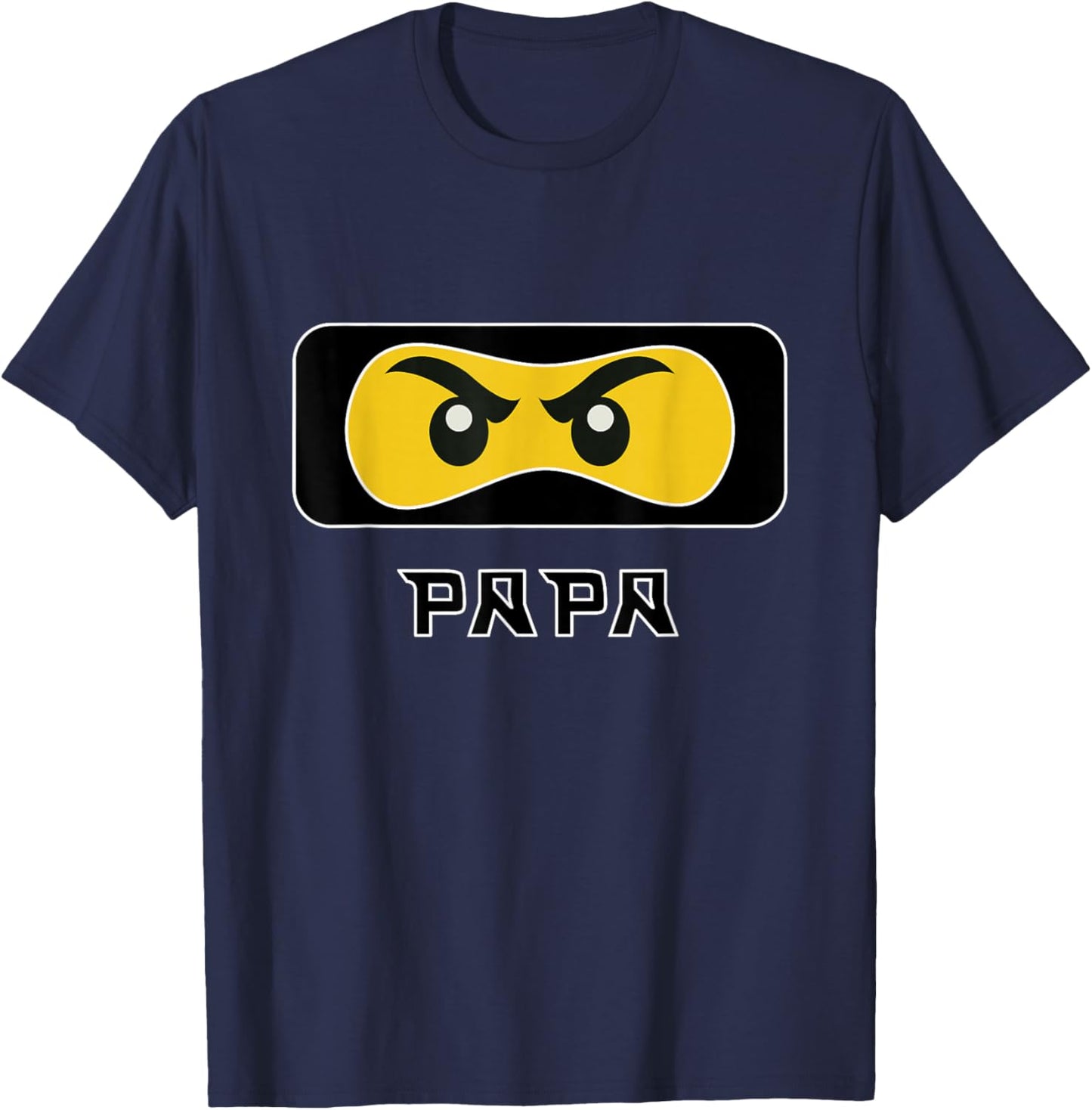 Papa Ninja Face Familien T-Shirt - T-Shirt | Navy