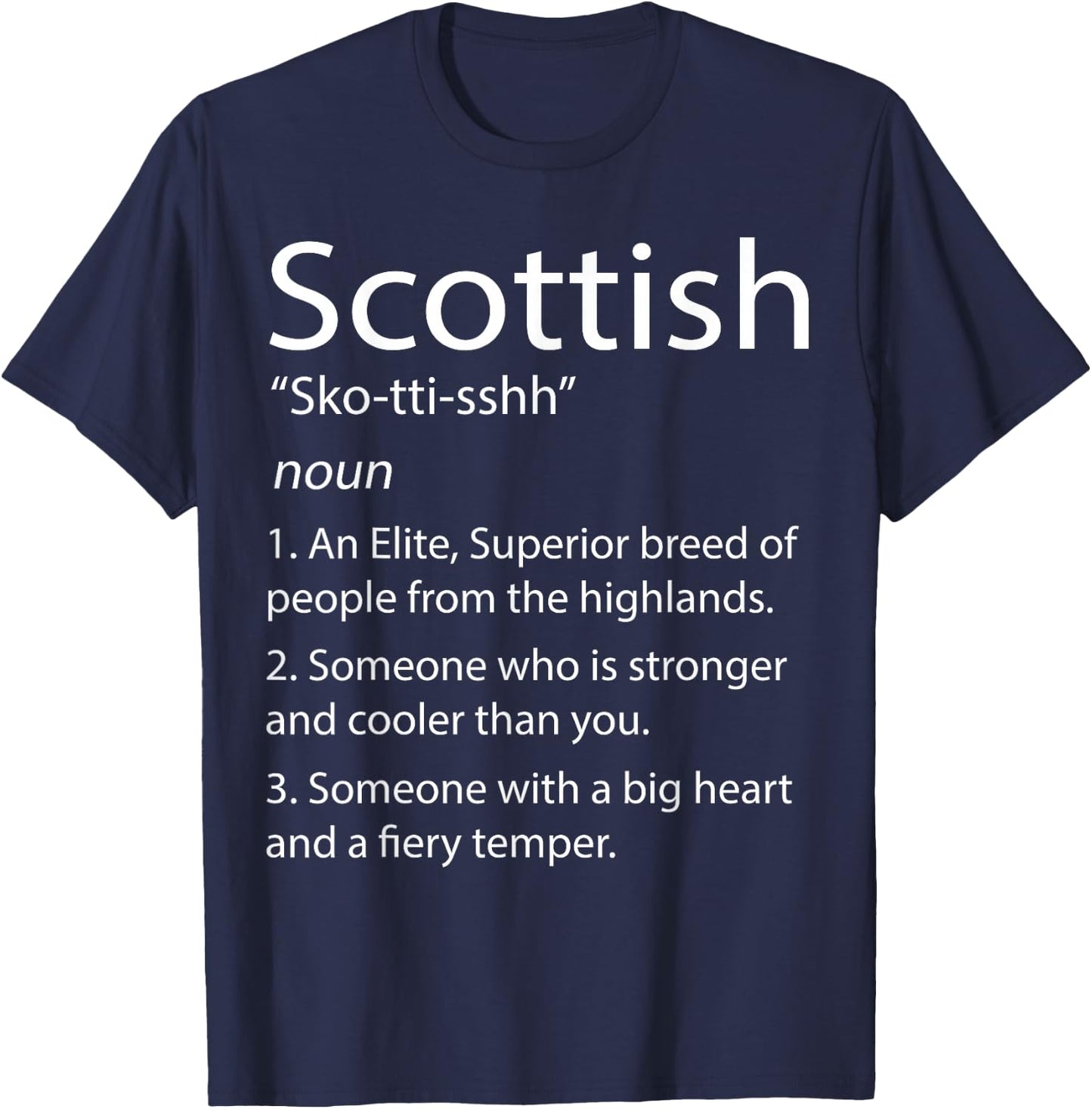 Scottish Definition - Funny Scottish & Scotland T-Shirt - T-Shirt | Navy