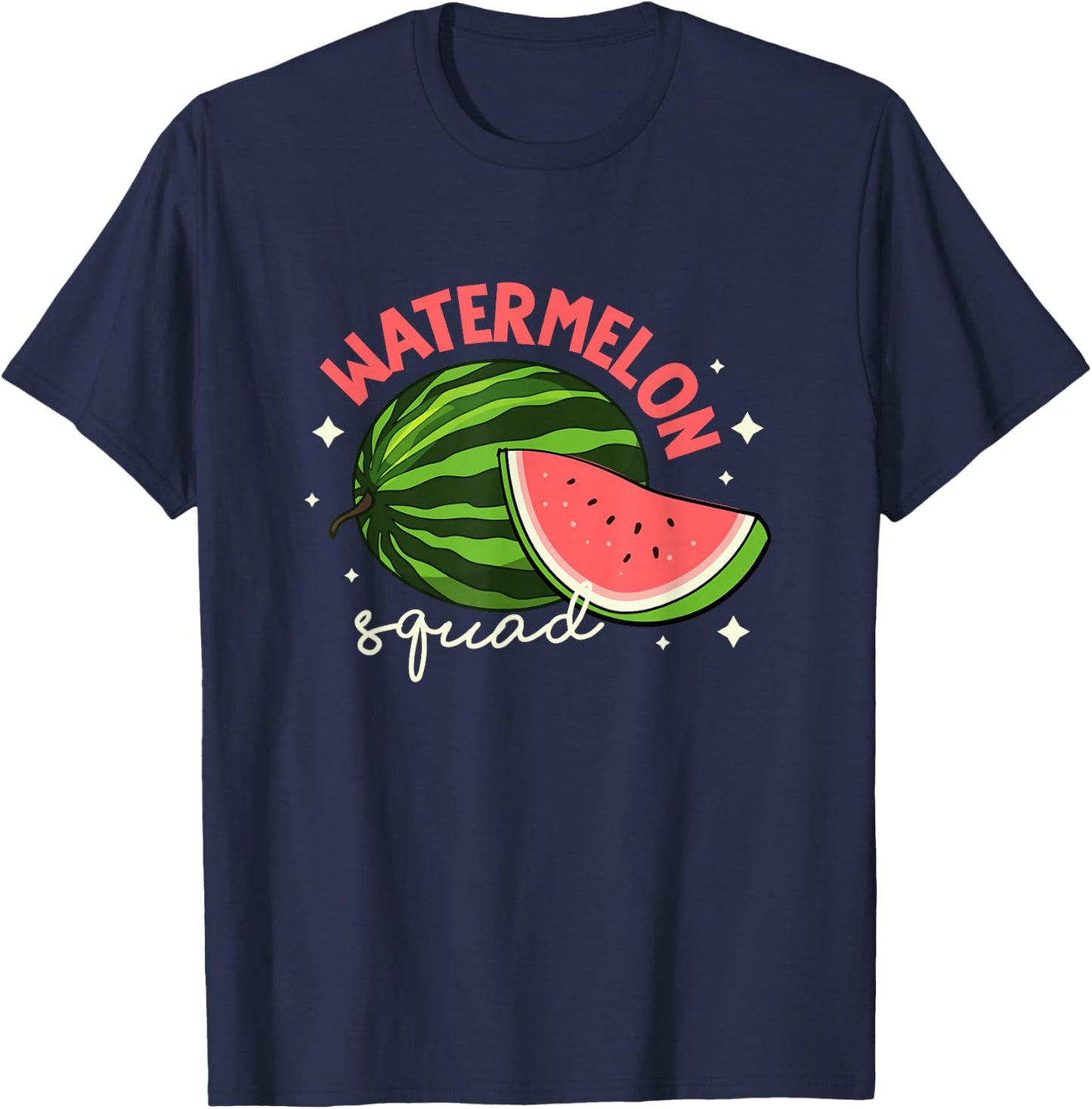 Watermelon Squad Tropical Summer Fruits T-Shirt - T-Shirt | Navy