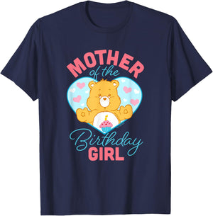 Care Bears Mother Of The Birthday Girl Vintage Heart Logo T-Shirt - T-Shirt | Navy