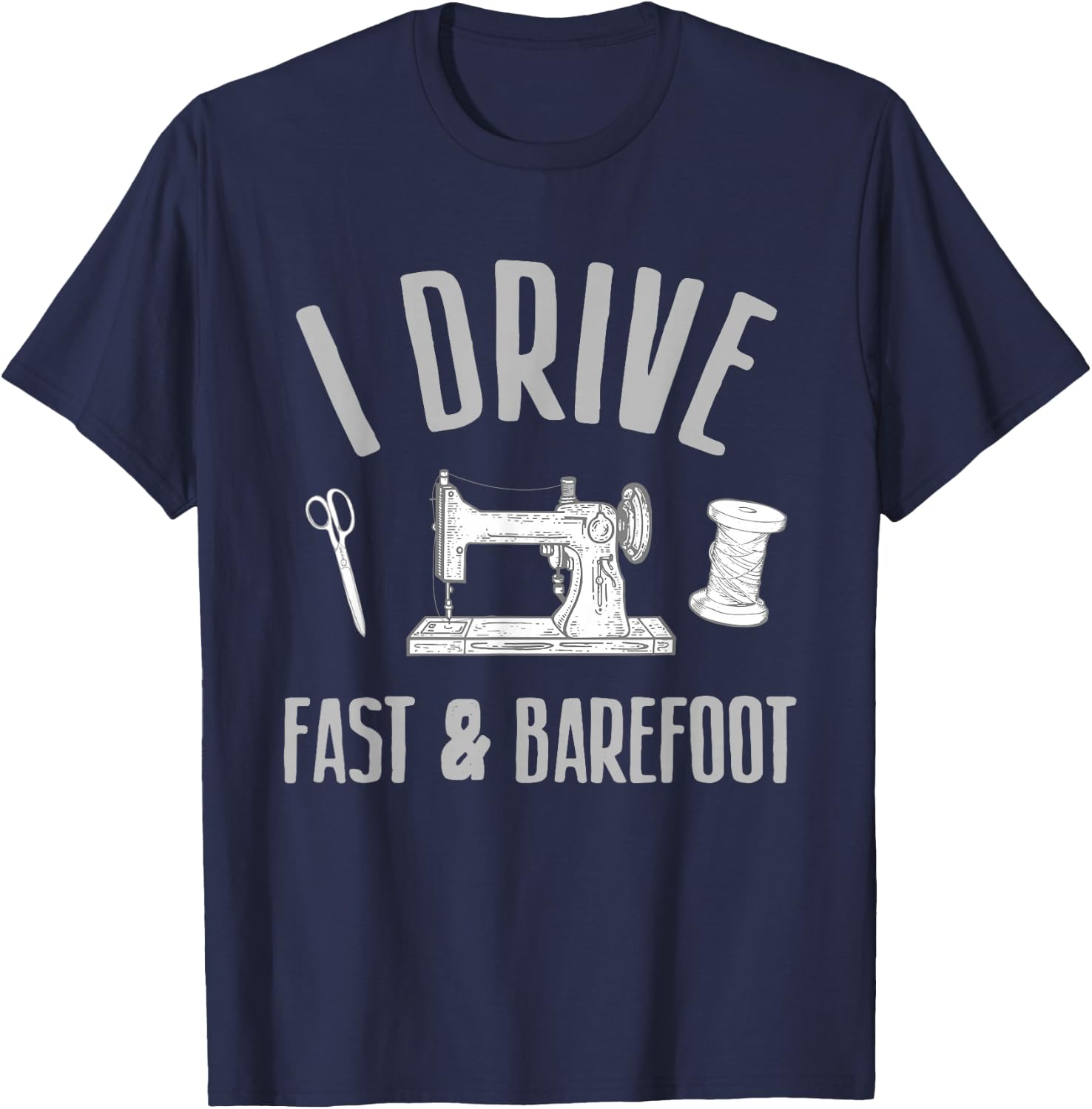 Funny Sewing Art For Mom Women Sewing Machine Quilting Sewer T-Shirt - T-Shirt | Navy