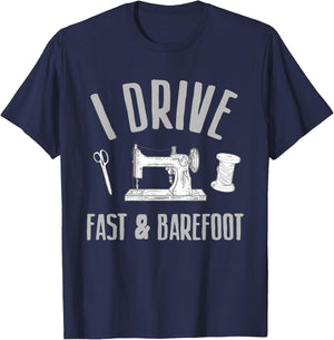 Funny Sewing Art For Mom Women Sewing Machine Quilting Sewer T-Shirt - T-Shirt | Navy