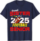 Senior Sister 2025 Proud Sister of a 2025 Senior Football T-Shirt - T-Shirt | Navy