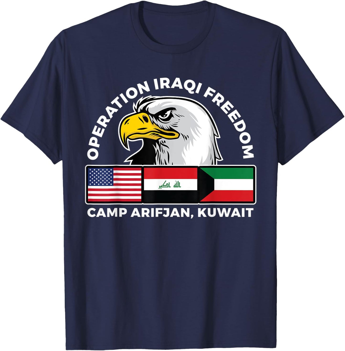 Camp Arifjan Veteran Operation Iraqi Freedom T-Shirt - T-Shirt | Navy