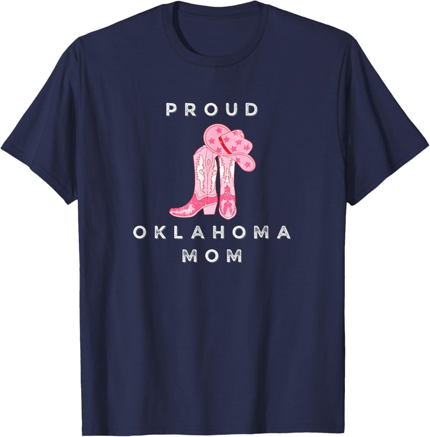 Proud Oklahoma Okla Okie Sooner State Mom T-Shirt - T-Shirt | Navy
