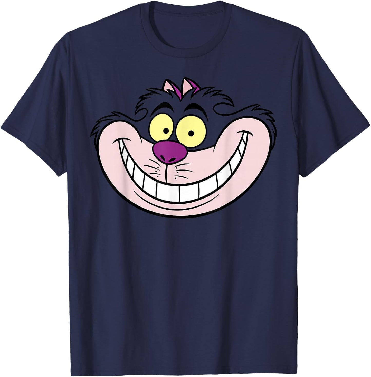Disney Alice in Wonderland Cheshire Cat Big Face T-Shirt - T-Shirt | Navy