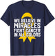 We Believe in Miracles Fight Cancer in All Color Butterfly T-Shirt - T-Shirt | Navy