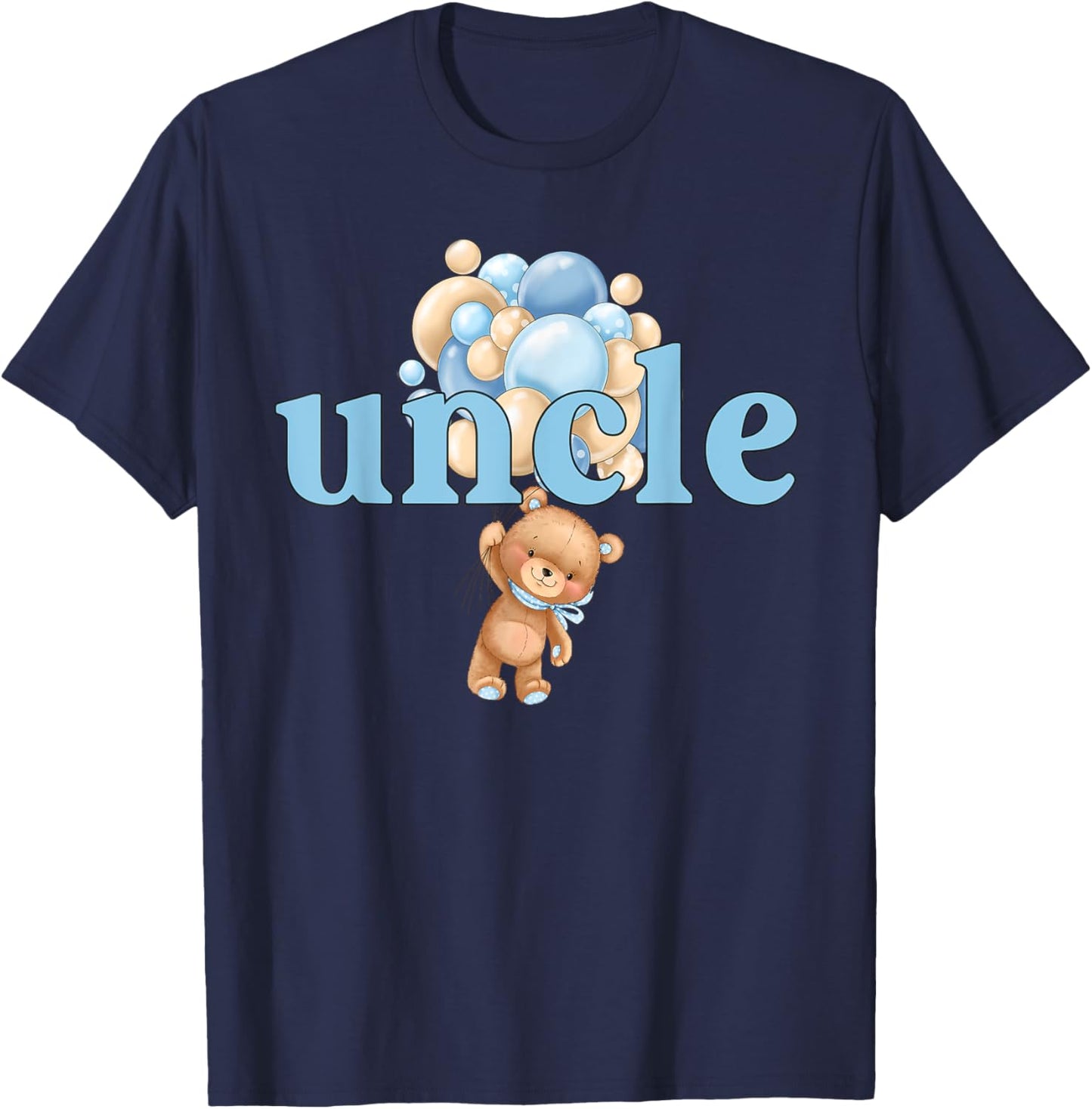 Uncle Teddy Bear 1st Birthday Boy Family Matching T-Shirt - T-Shirt | Navy