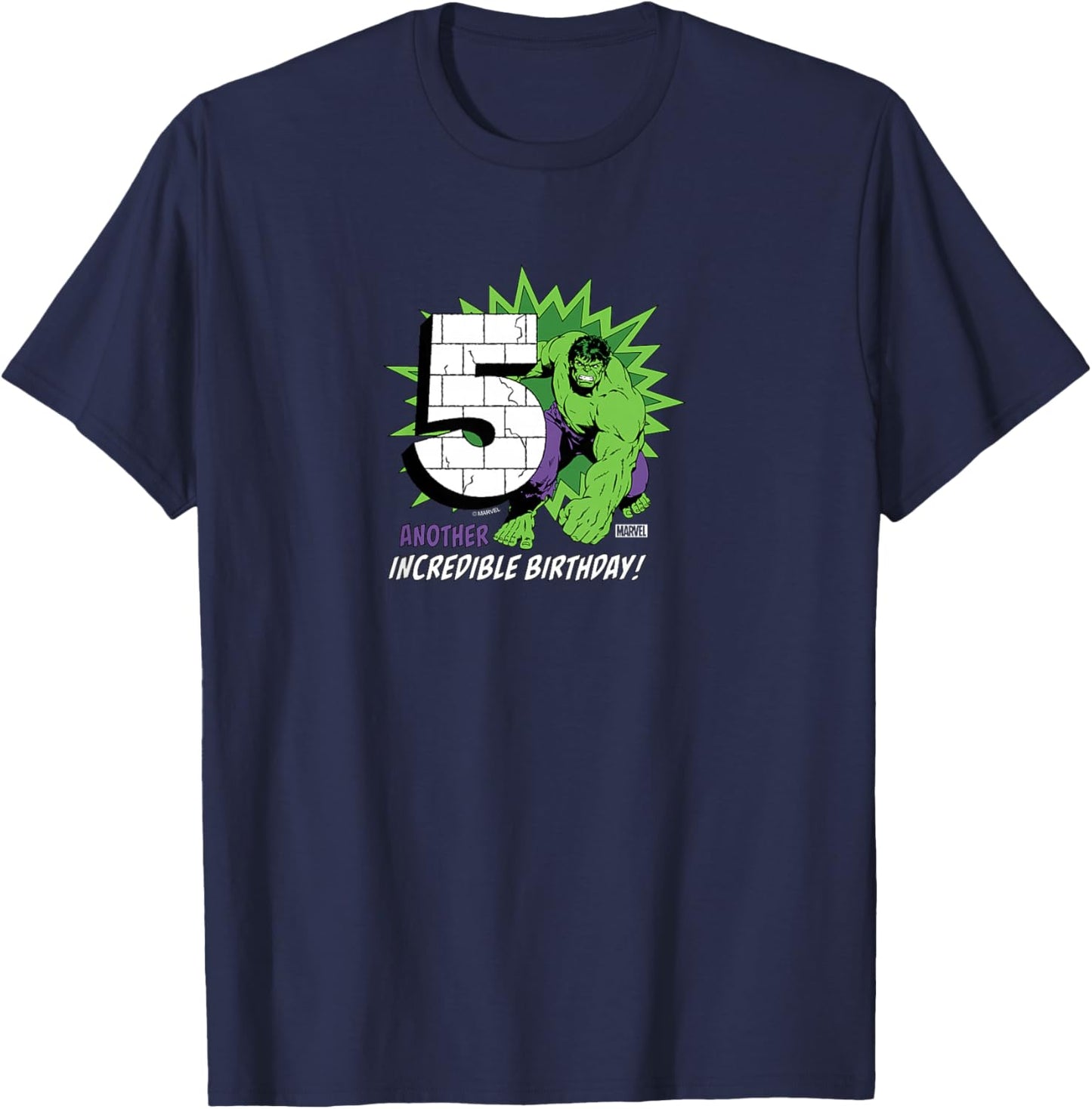 Kids Hulk - 5th Birthday T-Shirt - T-Shirt | Navy