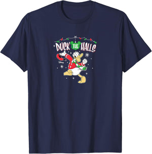 Donald Duck - Christmas Duck The Halls T-Shirt - T-Shirt | Navy