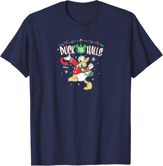 Donald Duck - Christmas Duck The Halls T-Shirt - T-Shirt | Navy