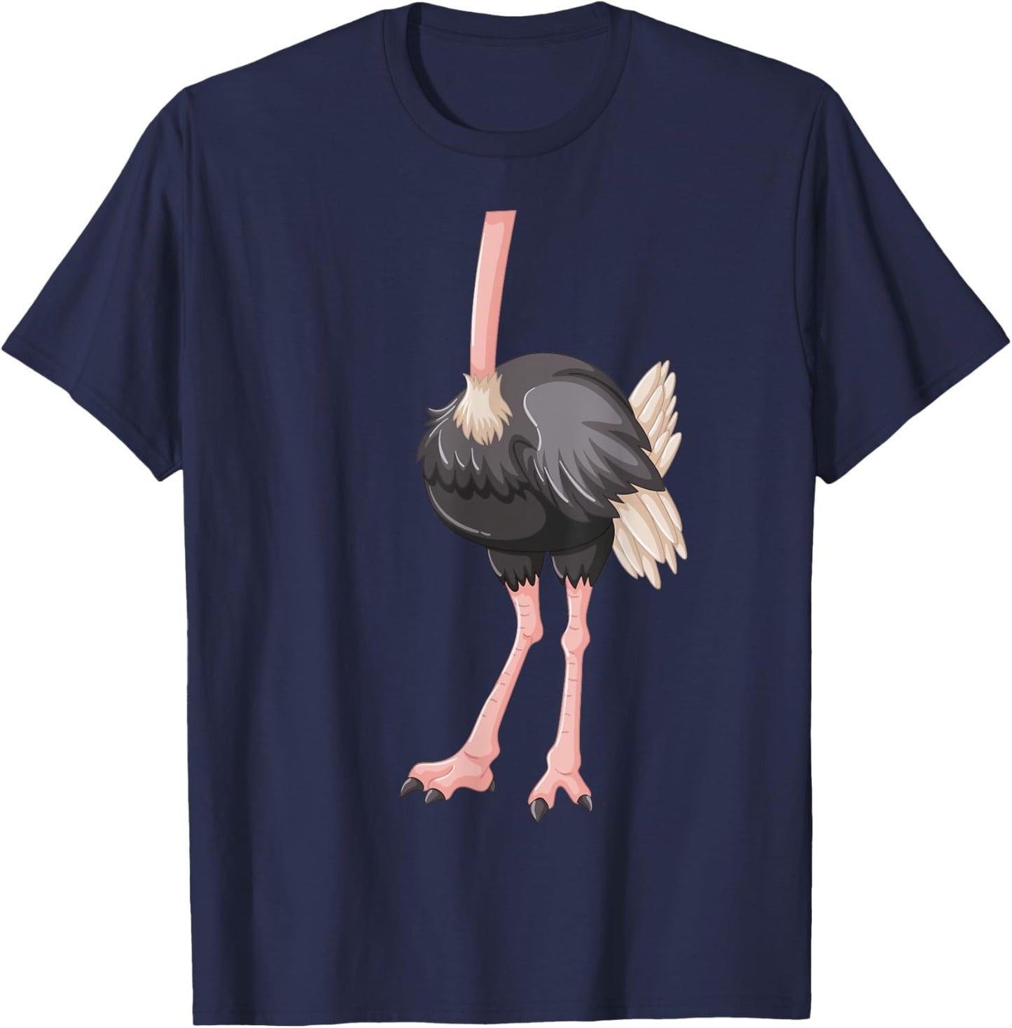 Ostrich Shirt Adul Men Women Kids Ostrich Costume T-Shirt - T-Shirt | Navy