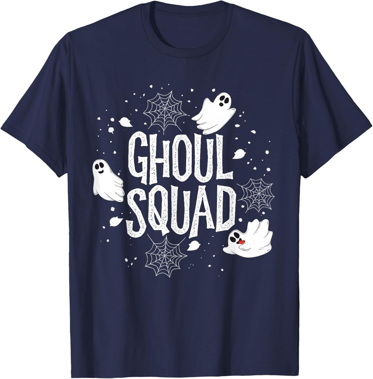 Ghoul Squad Halloween Crew Ghost Kids Boys Friends Outfit T-Shirt - T-Shirt | Navy