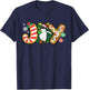 Penguin Joy Christmas Pajama X-mas Snowflakes Winter Holiday T-Shirt - T-Shirt | Navy