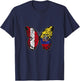 Peru and Ecuador Mix Butterfly Half Peruvian half Ecuadorian T-Shirt - T-Shirt | Navy