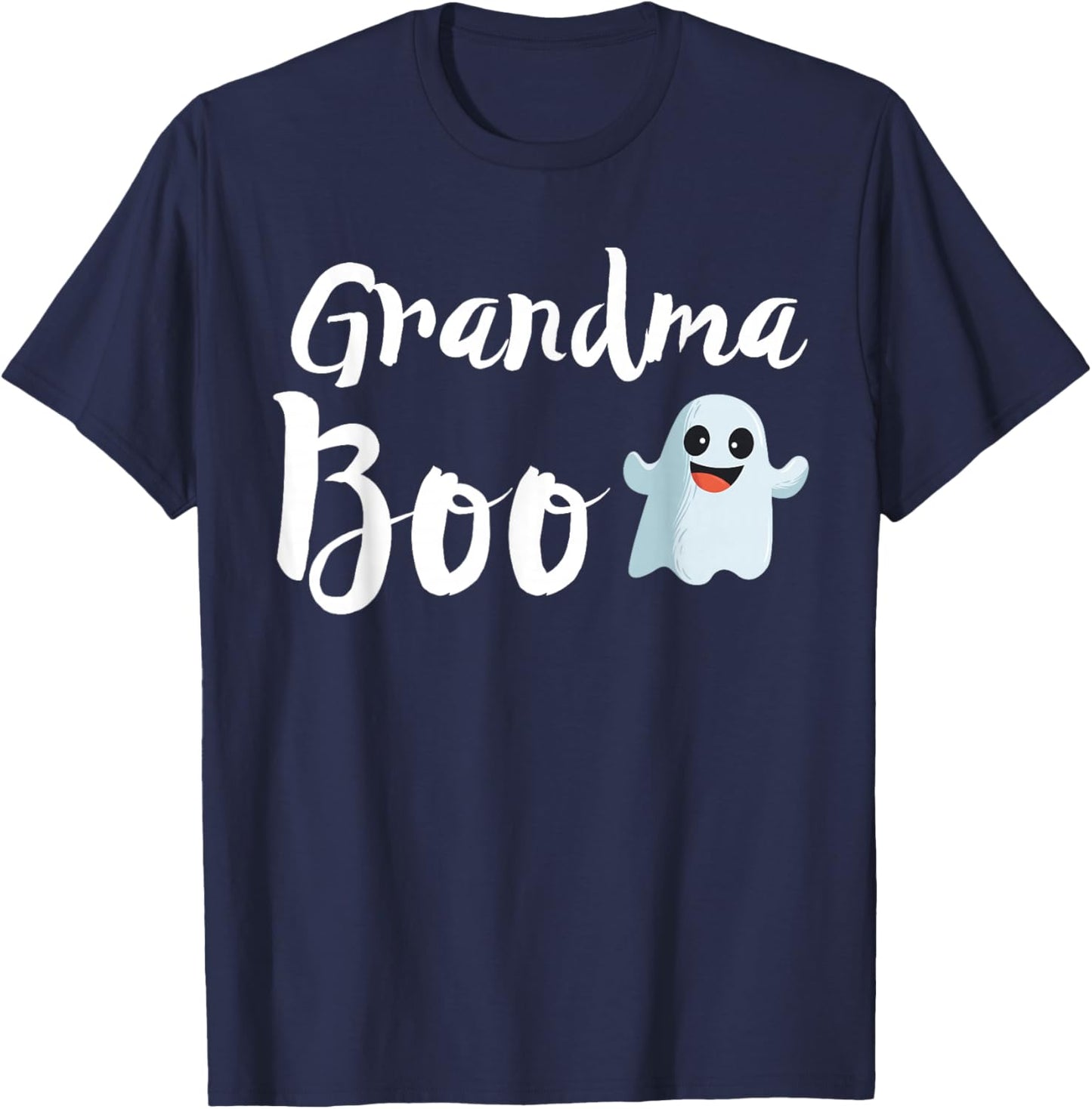 Grandma Boo Halloween Family Matching Ghost Grandmom Gift T-Shirt - T-Shirt | Navy