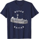 Never Better Skeleton Coffin Skull Halloween Dark T-Shirt - T-Shirt | Navy