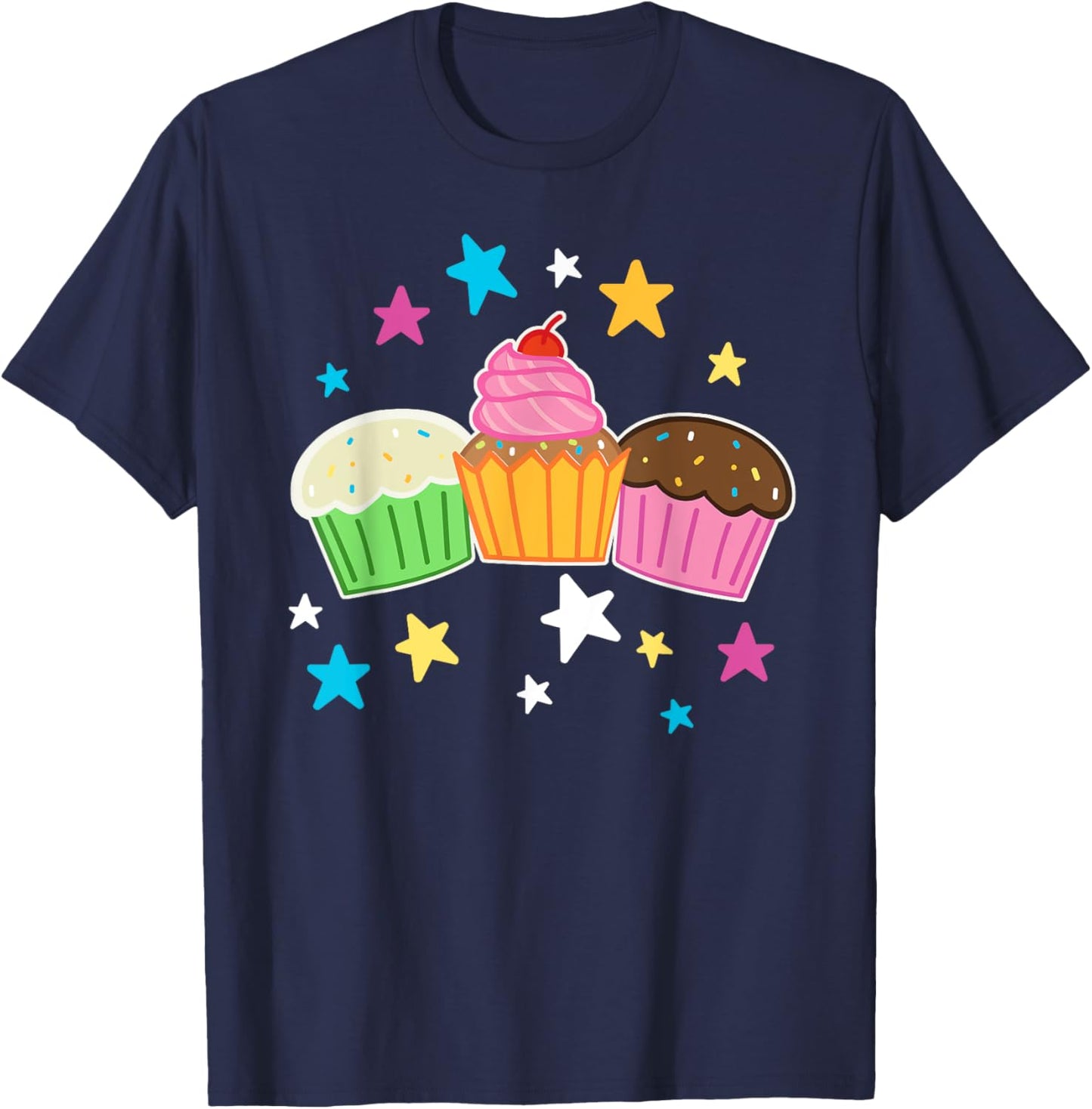 Funny Baking Delicious Cupcake Lover Cupcakes T-Shirt - T-Shirt | Navy
