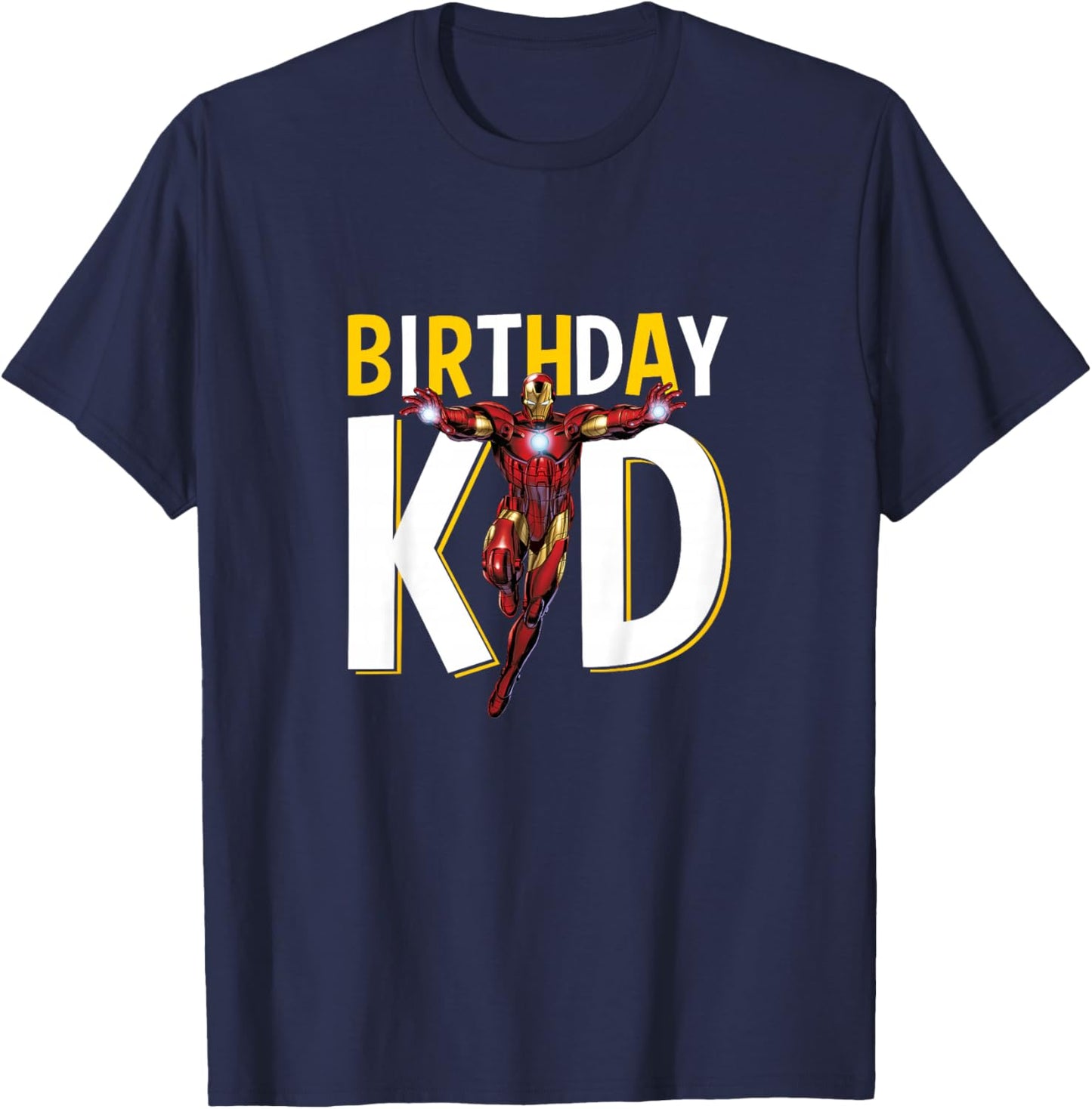 Kids Marvel Avengers Classic Birthday Kid Iron Man Shot Youth T-Shirt - T-Shirt | Navy