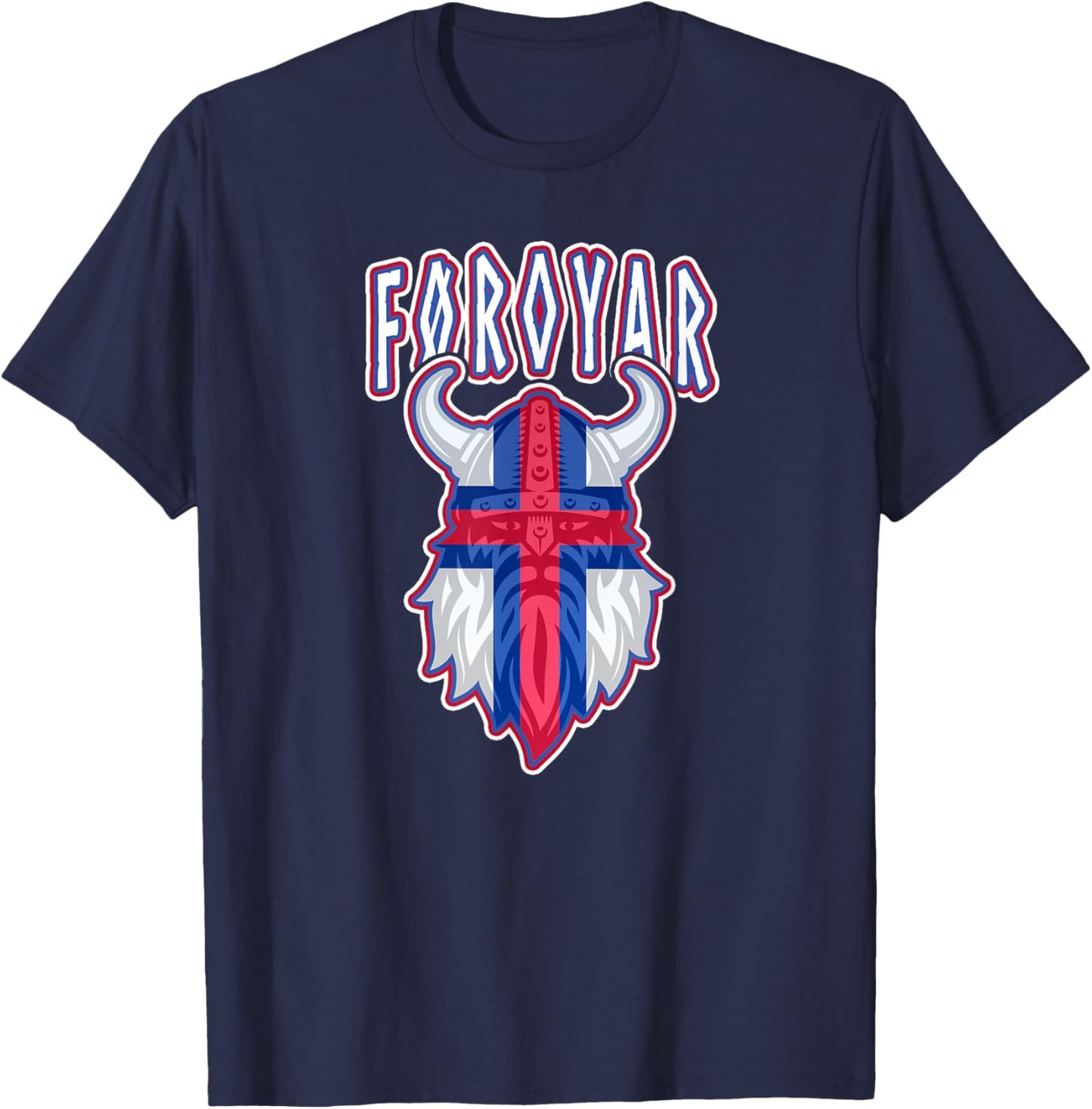 Faroe Islands Faroese Flag Føroyar Viking Gifts Scandinavia T-Shirt - T-Shirt | Navy