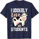 Cow Teacher Lover Women Girls Kids T-Shirt - T-Shirt | Navy