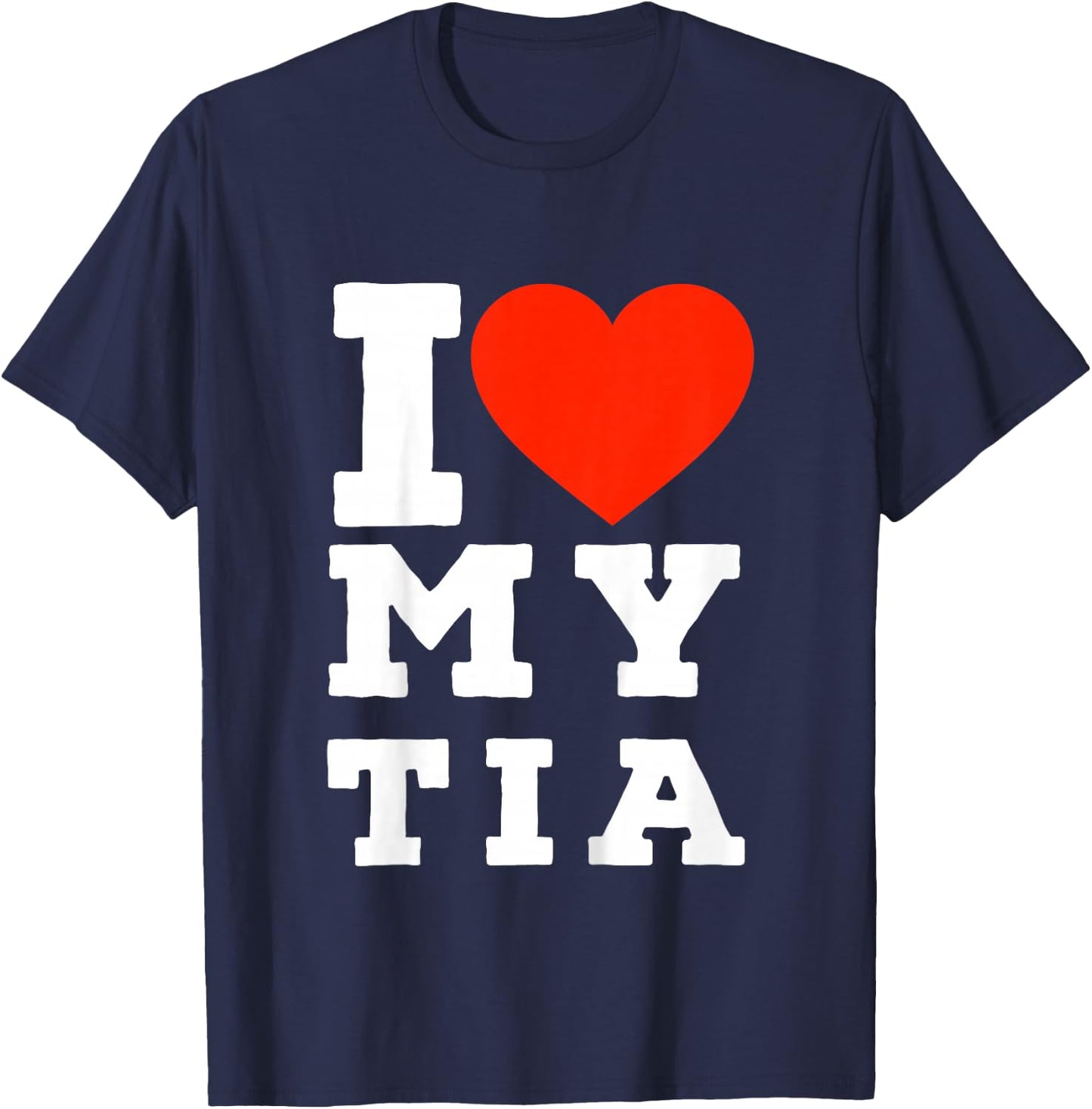 Kids Spanglish I love My Tia | For Nieces and Nephews T-Shirt - T-Shirt | Navy