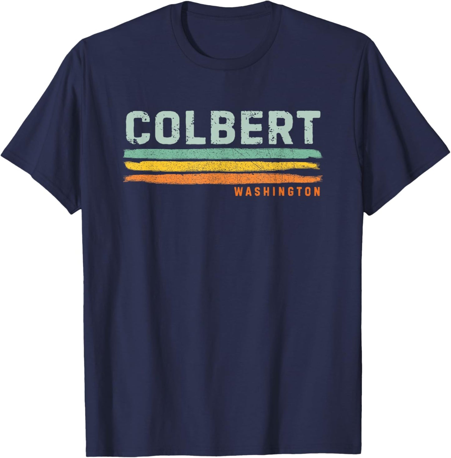 Vintage Stripes Colbert WA T-Shirt - T-Shirt | Navy