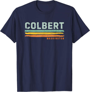 Vintage Stripes Colbert WA T-Shirt - T-Shirt | Navy
