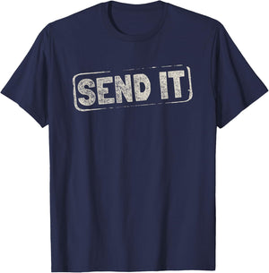 Send It Design For Whitewater Kayaking T-Shirt - T-Shirt | Navy