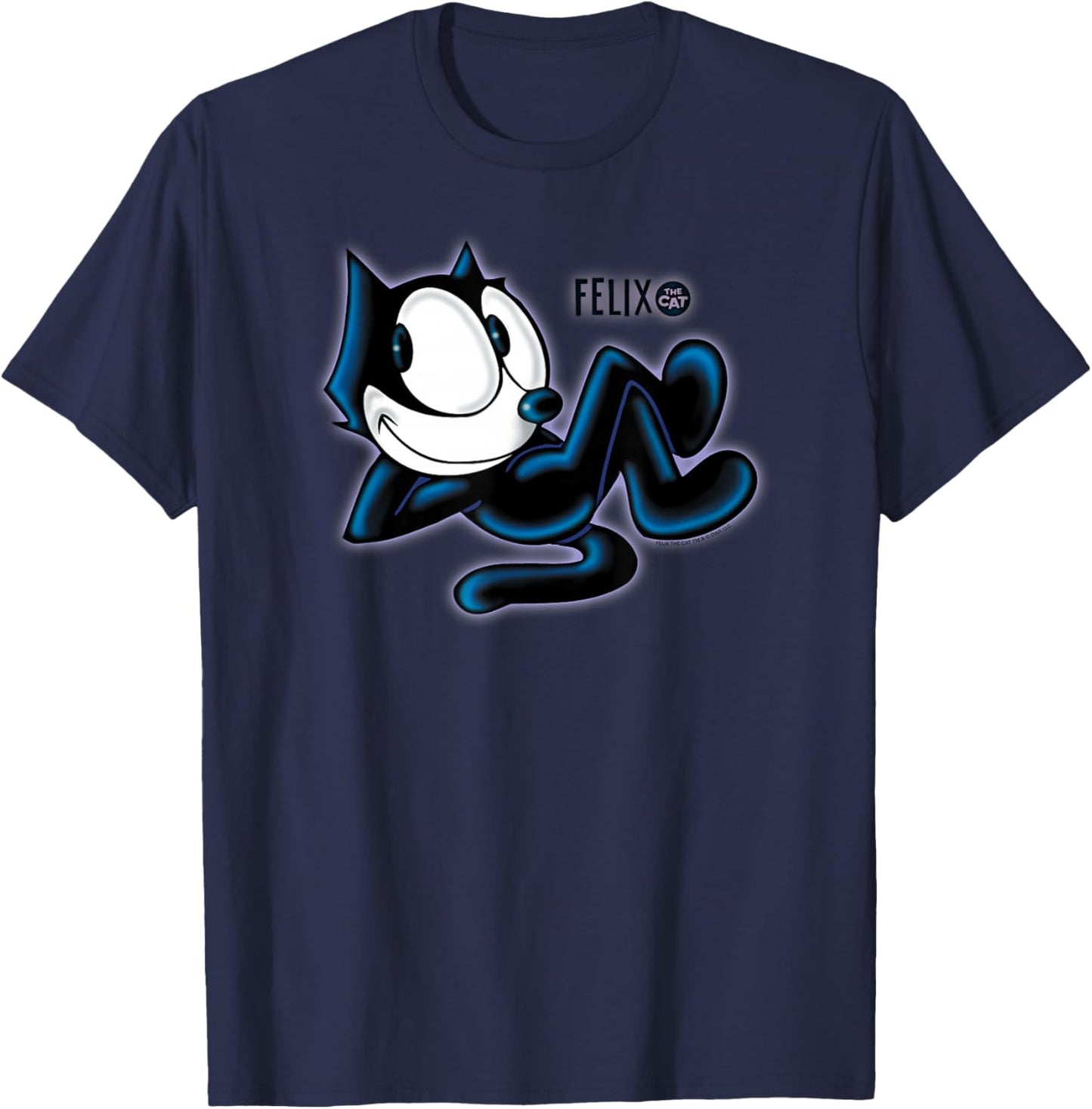 Felix The Cat Airbrush T-Shirt - T-Shirt | Navy