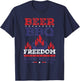 Beer BBQ Freedom United We Grill Apparel T-Shirt - T-Shirt | Navy