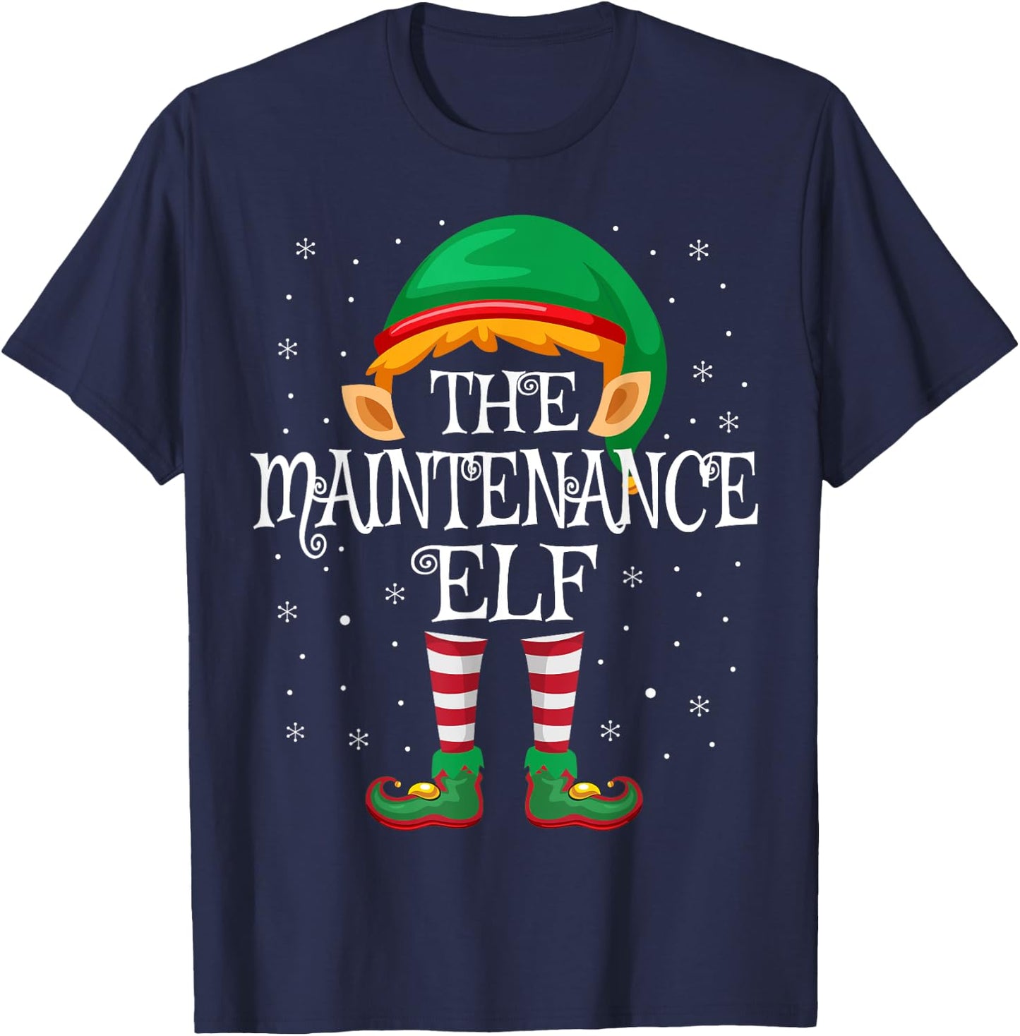 The Maintenance Elf Family Matching Group Christmas T-Shirt - T-Shirt | Navy