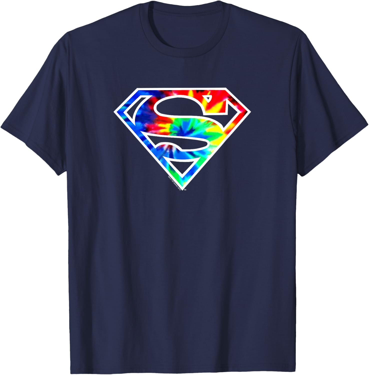 Superman Tie Dye Logo T-Shirt - T-Shirt | Navy