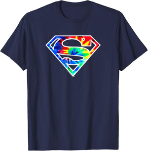 Superman Tie Dye Logo T-Shirt - T-Shirt | Navy