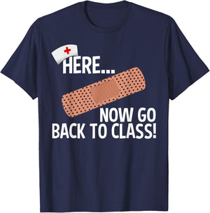 Funny School Nurse Medical Nursing Appreciation Day Gift T-Shirt - T-Shirt | Navy