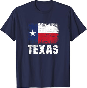 Texas Flag Patriotic South Austin US Gift Texas T-Shirt - T-Shirt | Navy