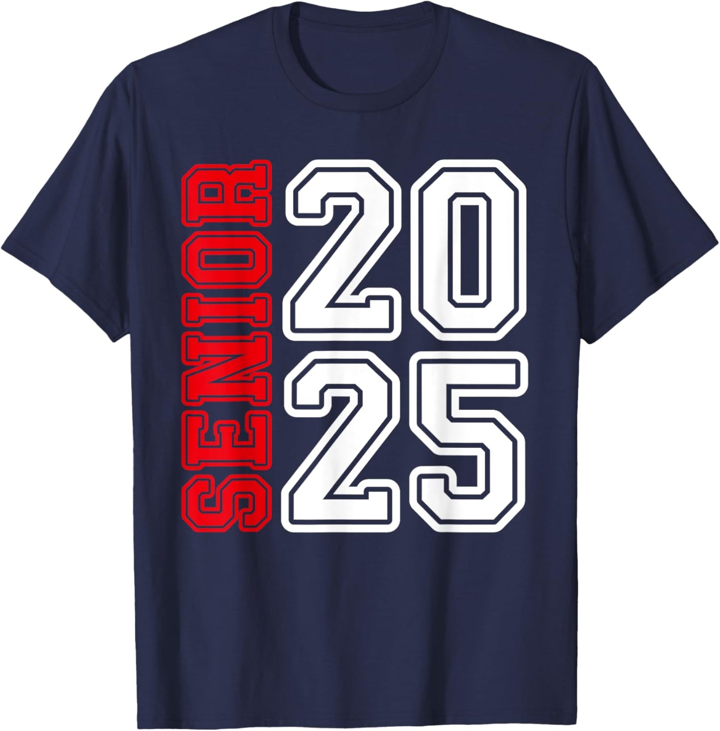 Senior 2025 Class Of 2025 First Day Of School T-Shirt - T-Shirt | Navy
