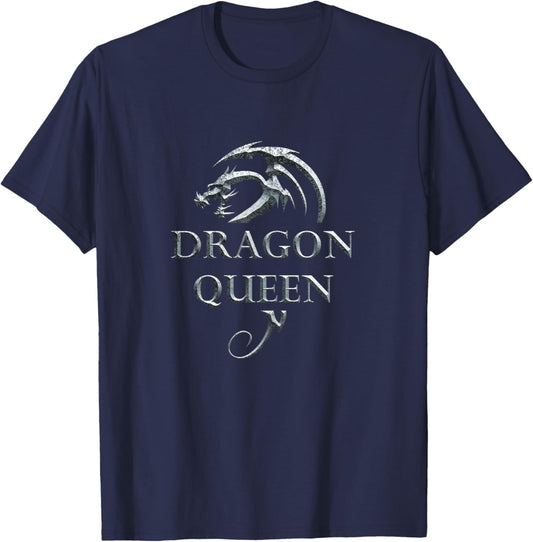 Dragon Queen Dragon Aesthetic Culture Mythical Creatures T-Shirt - T-Shirt | Navy