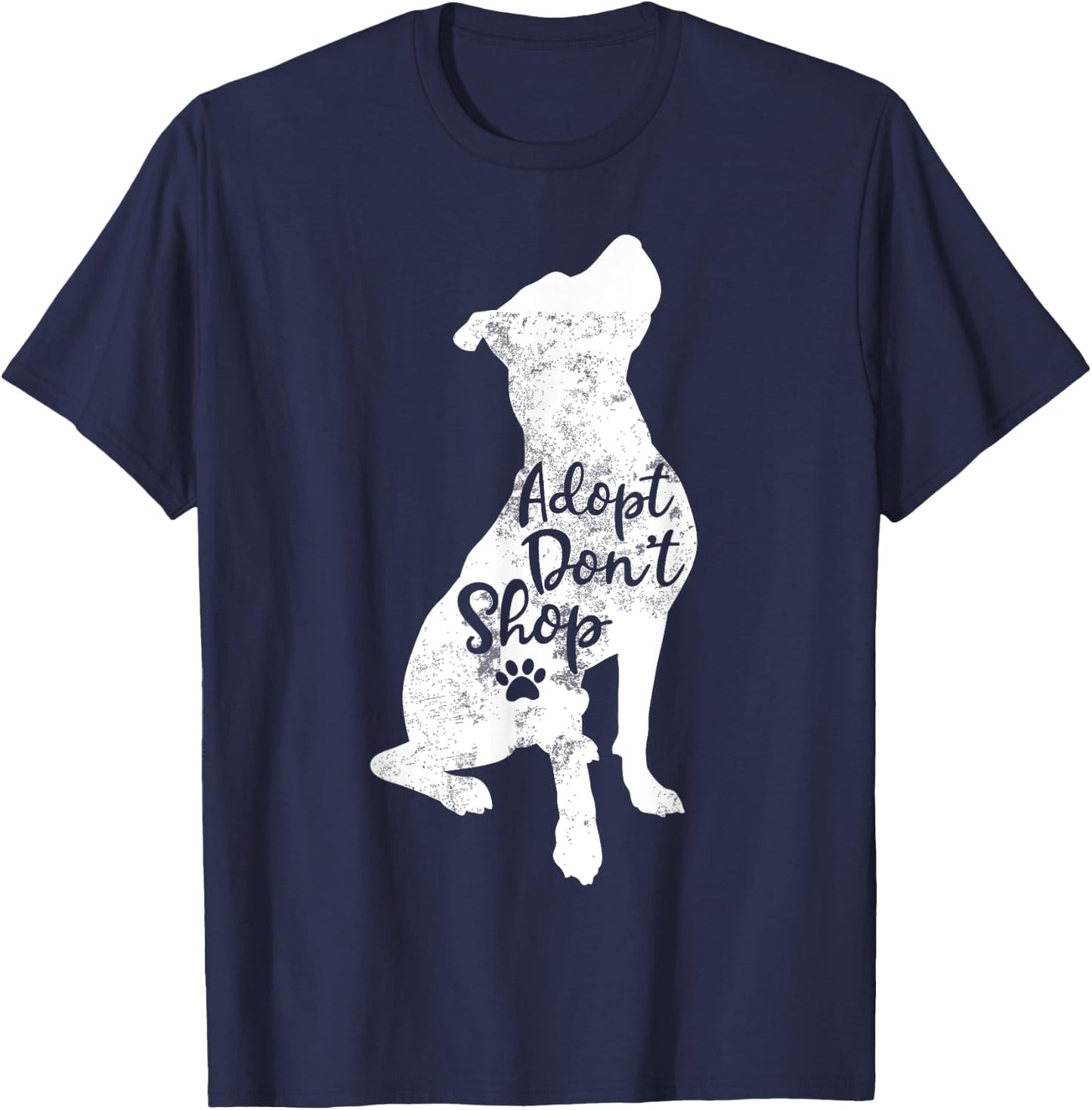 Adopt Don't Shop Rescue Pitbull Dog Breed Pit Bull Mom Women Kids T-Shirt - T-Shirt | Navy