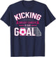 Breast Cancer Soccer Ball Goal Pink Ribbon Mammogram Sport T-Shirt - T-Shirt | Navy