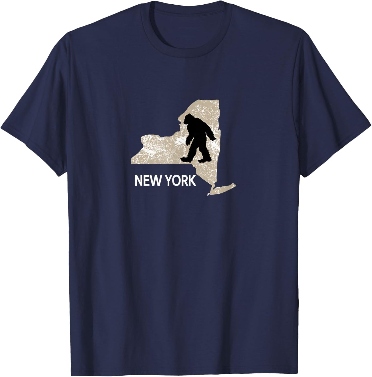 Funny Bigfoot I Believe Loves New York NY Sasquatch T-Shirt - T-Shirt | Navy