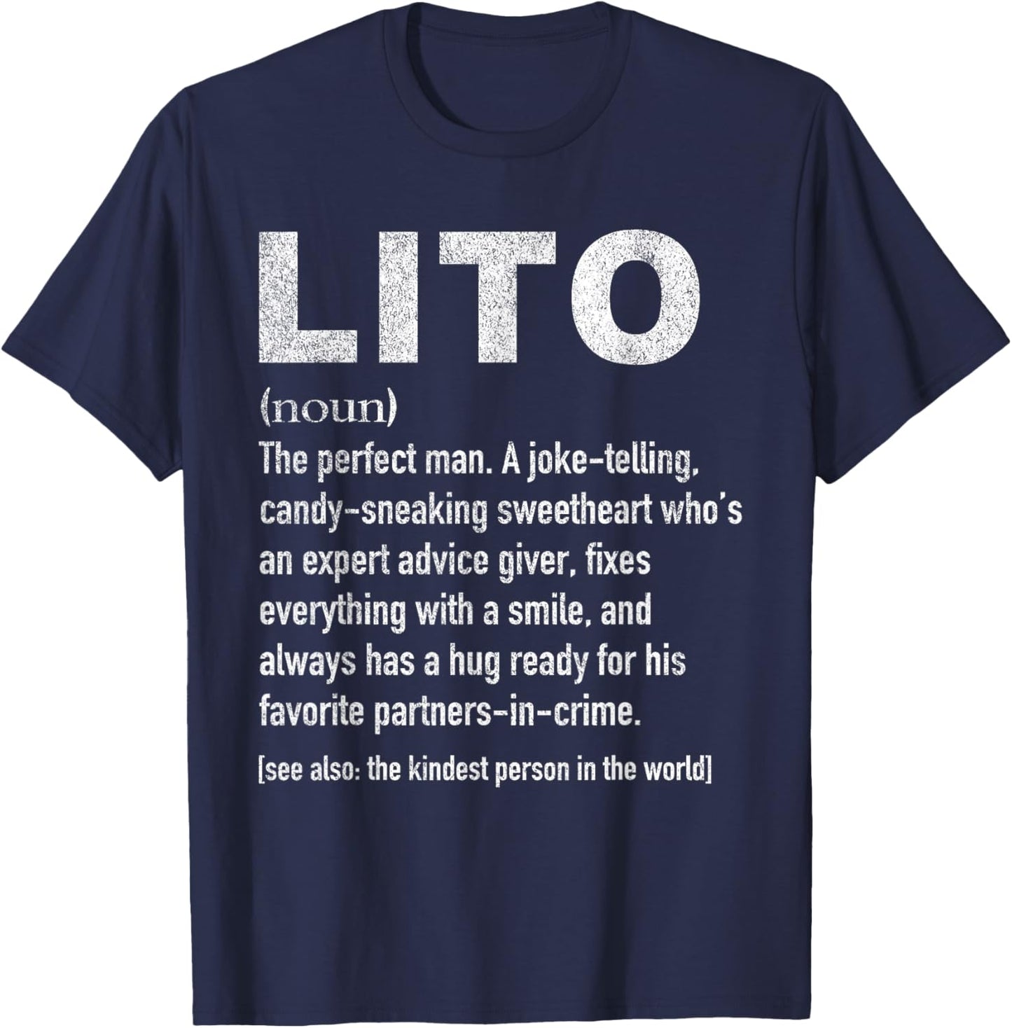 Lito Definiton Funny Spanish Mexican Grandpa Definition T-Shirt - T-Shirt | Navy