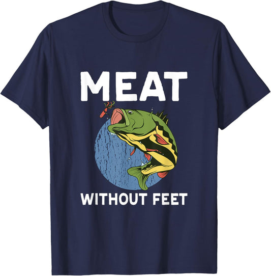 Meat Without Feet Fish T-Shirt - T-Shirt | Navy
