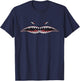 Shark Teeth Nose Art Warhawk P-40 A-10 Warthog War Plane T-Shirt - T-Shirt | Navy