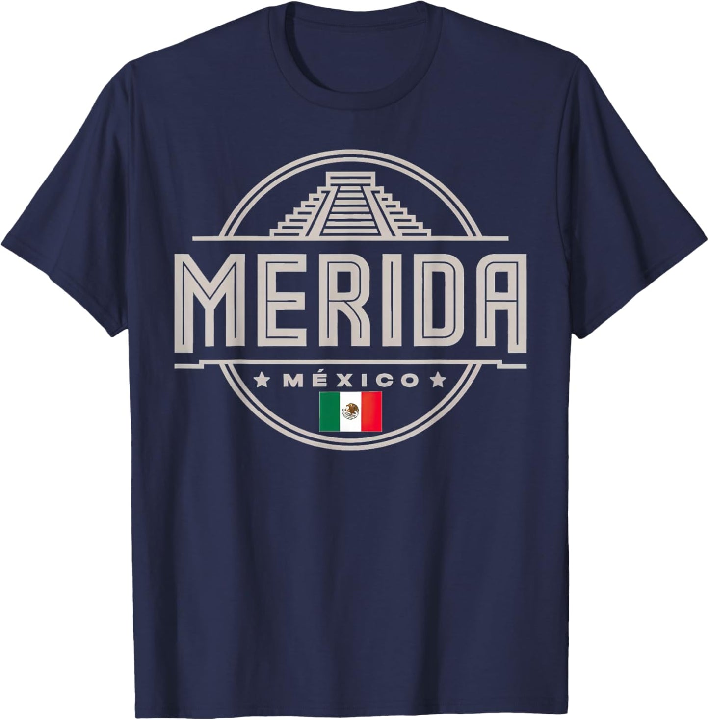 Merida Mexico Flag City Mexico Adventure T-Shirt - T-Shirt | Navy